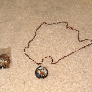 Elegant Brown Cat Pendant Necklace